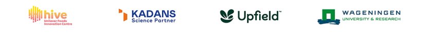Sponsor Logo's | Unilever HIVE | Kadans Science Partner | Upfield | Wageningen University & Research